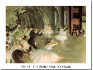 Degas : Ensayo del ballet sobre el escenario 