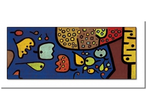 Klee : Frutos sobre fondo azul