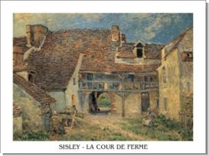 Sisley : Patio de una granja en San Mammes