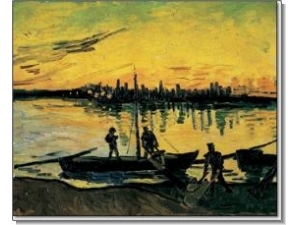 Van Gogh : Arlés, el puerto de noche 