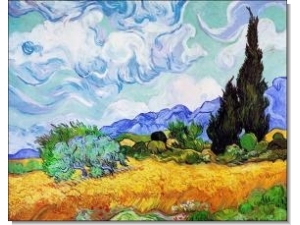 Van Gogh : Campo de trigo con cipreses 